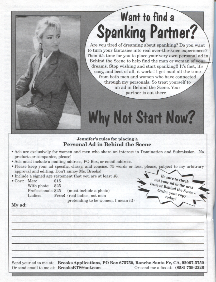 Brooks Applications Spanking - Vintage Spanking Mags 3 | Dana's Discipline Diary